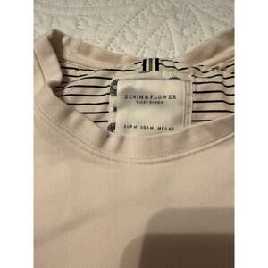 Denim & Flower Beige Sweatshirt